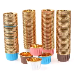 Utensilios para hornearEnvoltorios para cupcakes - moldes para hornear - papel de aluminio - 50 piezas