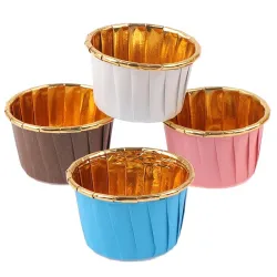 Utensilios para hornearEnvoltorios para cupcakes - moldes para hornear - papel de aluminio - 50 piezas