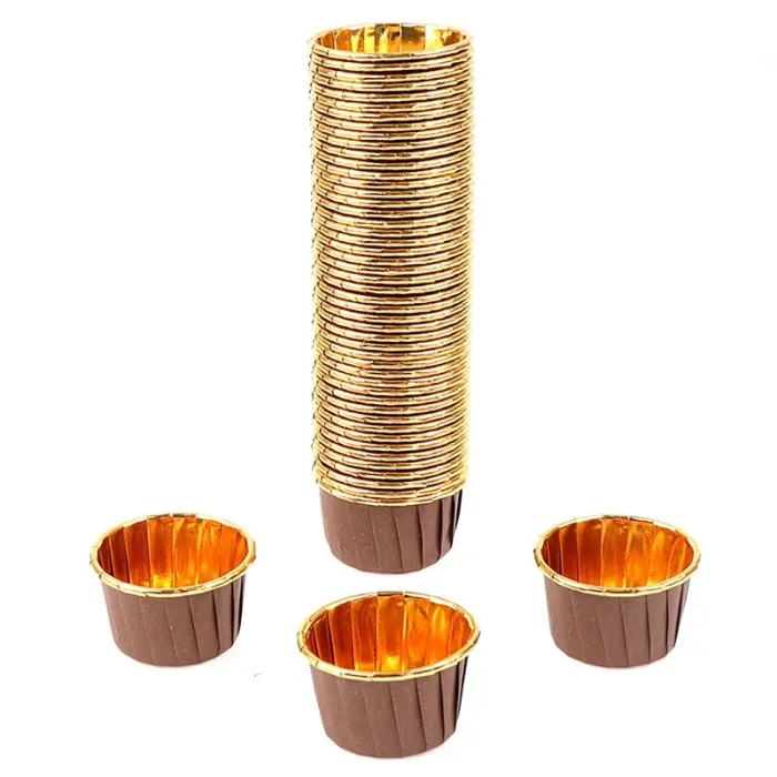 Utensilios para hornearEnvoltorios para cupcakes - moldes para hornear - papel de aluminio - 50 piezas