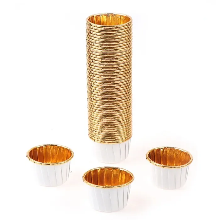 Utensilios para hornearEnvoltorios para cupcakes - moldes para hornear - papel de aluminio - 50 piezas