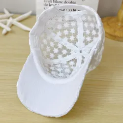 Sombreros & gorrasGorra de béisbol de encaje fino - flores / hojas bordadas