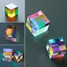ÓpticaX - Cubo de luz brillante de 6 lados - prisma de vidrio - lente óptica