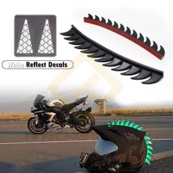 Partes de motosDecoración de casco de moto - pinchos reflectantes