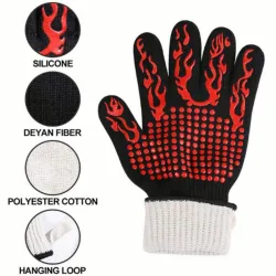 BBQ / cooking / working glove - fireproof - 1 pieceBBQ