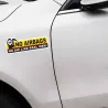 PegatinasCalcomanía divertida para auto - cabeza de esqueleto / SIN BOLSAS DE AIRE MORIMOS COMO HOMBRES DE VERDAD - 2 piezas