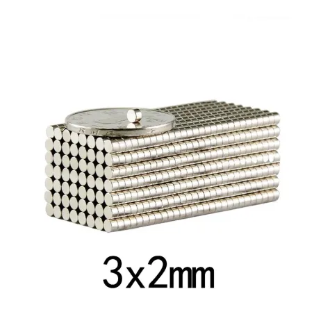 N35N35 - imán de neodimio - disco fuerte - 3 mm * 2 mm - 100 piezas