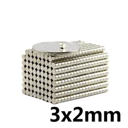 N35N35 - imán de neodimio - disco fuerte - 3 mm * 2 mm - 100 piezas