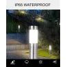 Solar garden light - stainless steel ground pillar - tubeSolar lighting