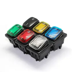 InterruptoresDPST de 4 pines - T85 - palanca de coche / barco - interruptor basculante con LED - resistente al agua