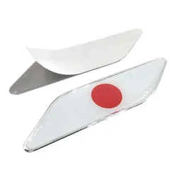 PegatinasPegatina de metal para coche - Bandera de Japón - 2 piezas
