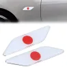 PegatinasPegatina de metal para coche - Bandera de Japón - 2 piezas