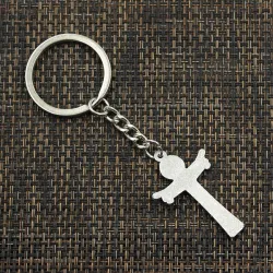 Jesus on the cross - metal keychainKeyrings