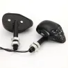 Luces de giroLuces intermitentes para motocicleta - calavera negra - LED - luz ámbar - 12V - 2 piezas