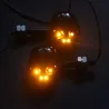 Luces de giroLuces intermitentes para motocicleta - calavera negra - LED - luz ámbar - 12V - 2 piezas