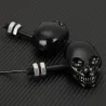 Luces de giroLuces intermitentes para motocicleta - calavera negra - LED - luz ámbar - 12V - 2 piezas