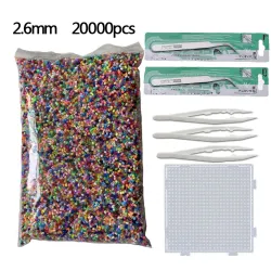 EducativoHama Beads - 2.6mm - plantilla - pinzas - set - juguete educativo - 20000 piezas