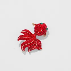 Red crystal goldfish - elegant broochBrooches