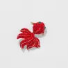 BrochesPez dorado de cristal rojo - broche elegante