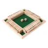 De maderaCierra la caja - juego de mesa de dados - 4 caras - 10 números - juguete de madera - 4 jugadores