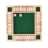 De maderaCierra la caja - juego de mesa de dados - 4 caras - 10 números - juguete de madera - 4 jugadores