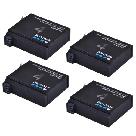 Batería y CargadoresBatería 1680mAh AHDBT- 401 - para cámara de acción GoPro Hero 4 - 4 piezas