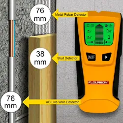 Medición3 en 1: detector de cables vivos de metal/CA con buscador de centros de vigas