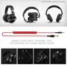 Professional DJ studio headphones - wired stereo headset - with microphoneEar- & Headphones