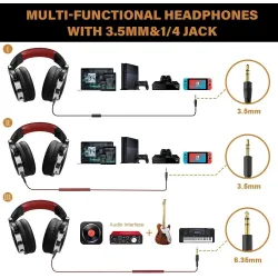 AuricularesAuriculares profesionales de estudio para DJ - auriculares estéreo con cable - con micrófono