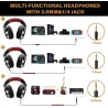 Professional DJ studio headphones - wired stereo headset - with microphoneEar- & Headphones