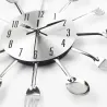 RelojesReloj de pared moderno - con cubiertos de cocina.