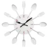 RelojesReloj de pared moderno - con cubiertos de cocina.