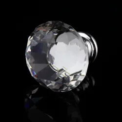 Decorative furniture knob - handle - drawer - wardrobe - crystal diamond - 30mmFurniture