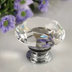 Decorative furniture knob - handle - drawer - wardrobe - crystal diamond - 30mmFurniture