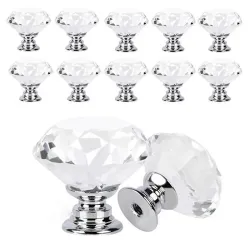 MueblesPomo decorativo para mueble - tirador - cajón - armario - diamante cristal - 30mm