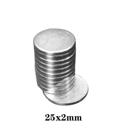 N35 - neodymium magnet - strong round disc - 25 * 2mm - 10 piecesN35