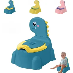 Entrenamiento para ir al bañoEntrenamiento para ir al baño con forma de dinosaurio: silla de baño para niños y niñas, antides...