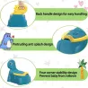 Entrenamiento para ir al bañoEntrenamiento para ir al baño con forma de dinosaurio: silla de baño para niños y niñas, antides...
