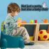 Entrenamiento para ir al bañoEntrenamiento para ir al baño con forma de dinosaurio: silla de baño para niños y niñas, antides...