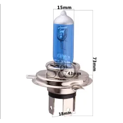 H4Bombilla halógena para coche - H4 - 55W - DRL - 2 piezas