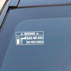 PegatinasGas Or Ass - pegatina de vinilo para coche 15 * 7 cm
