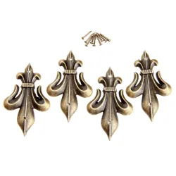 MueblesLatón antiguo - protectores de esquinas decorativos para muebles 4 piezas