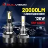 H1Faro LED Dualvision - 20000LM 120W - 4300K 6500K 8000K PTF