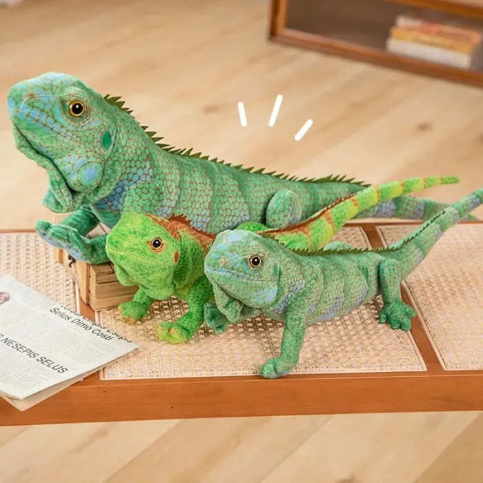 Animales de peluchePeluche camaleón de 65 cm/95 cm, reptil, peluche suave