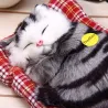 Sleeping cat plush toy with soundCuddly toys