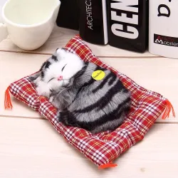Sleeping cat plush toy with soundCuddly toys