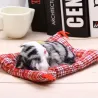 Sleeping cat plush toy with soundCuddly toys