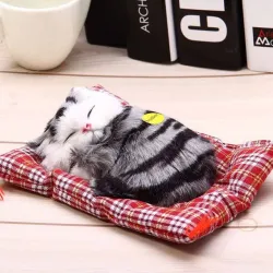 Sleeping cat plush toy with soundCuddly toys