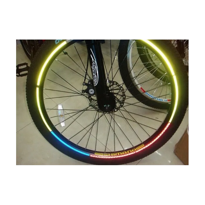 Bicycle wheel rim reflective stickerLights