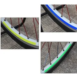 Bicycle wheel rim reflective stickerLights