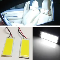 Xenon HID white - 36 COB LED light - bulb - car interior panel lamp - 12V 5500K 6000K - 2 piecesXenon